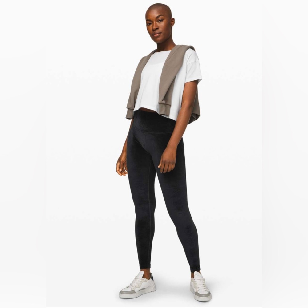 🍋 Lululemon Wunder Lounge High-Rise Tight Leggings, 28" *Velvet, Black, (NWOT)
